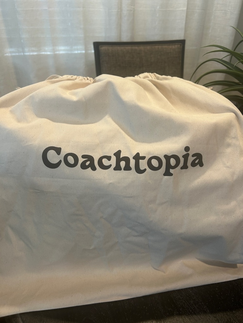 Coach “Let us take a trip” Quilted Cream Tote with Aqua Coachtopia Tag - Picture 10 of 12